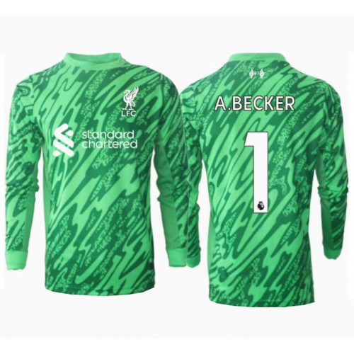 Fotballdrakt Herre Liverpool Alisson Becker #1 Keeper Bortedrakt 2024-25 Langermet
